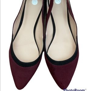 Burgundy and black flats! Brand new 9 medium